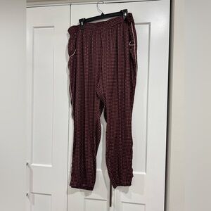 Something Navy Silk Burgundy Pants